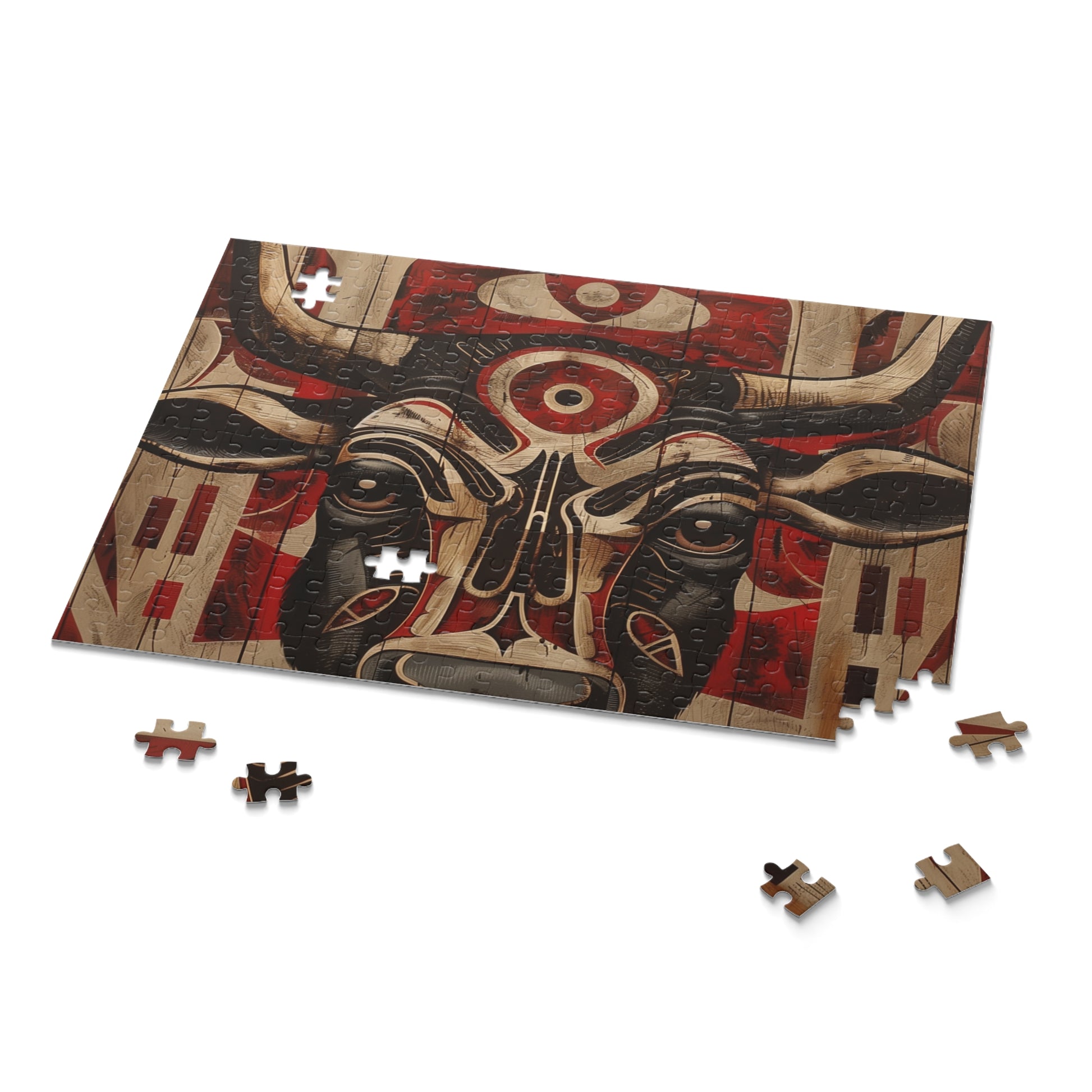 Intricate Tribal Animal Totem Jigsaw Puzzle for Spiritual Wisdom & Energy