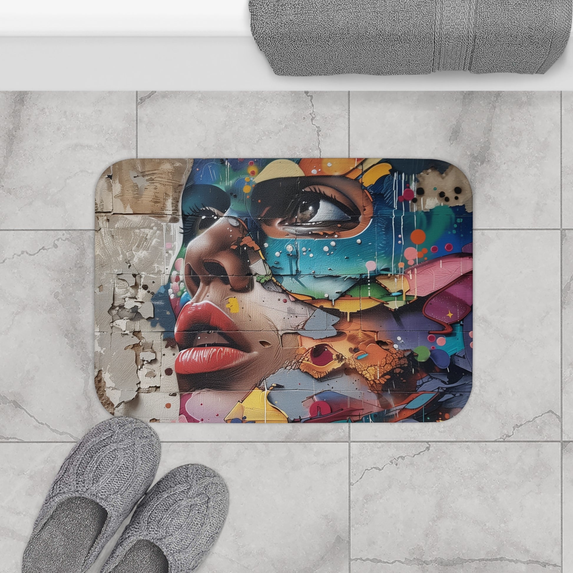 Concrete Canvas Bath Mat | Bath Mats | Bath, Bathroom, Home & Living, Indoor, Sublimation | Prints with Passion