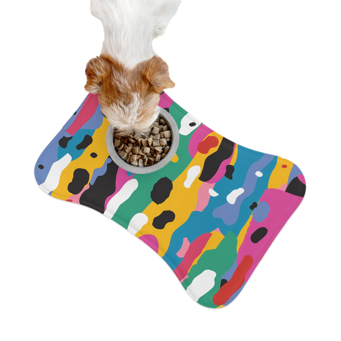 Vibrant Abstract Pet Feeding Mat