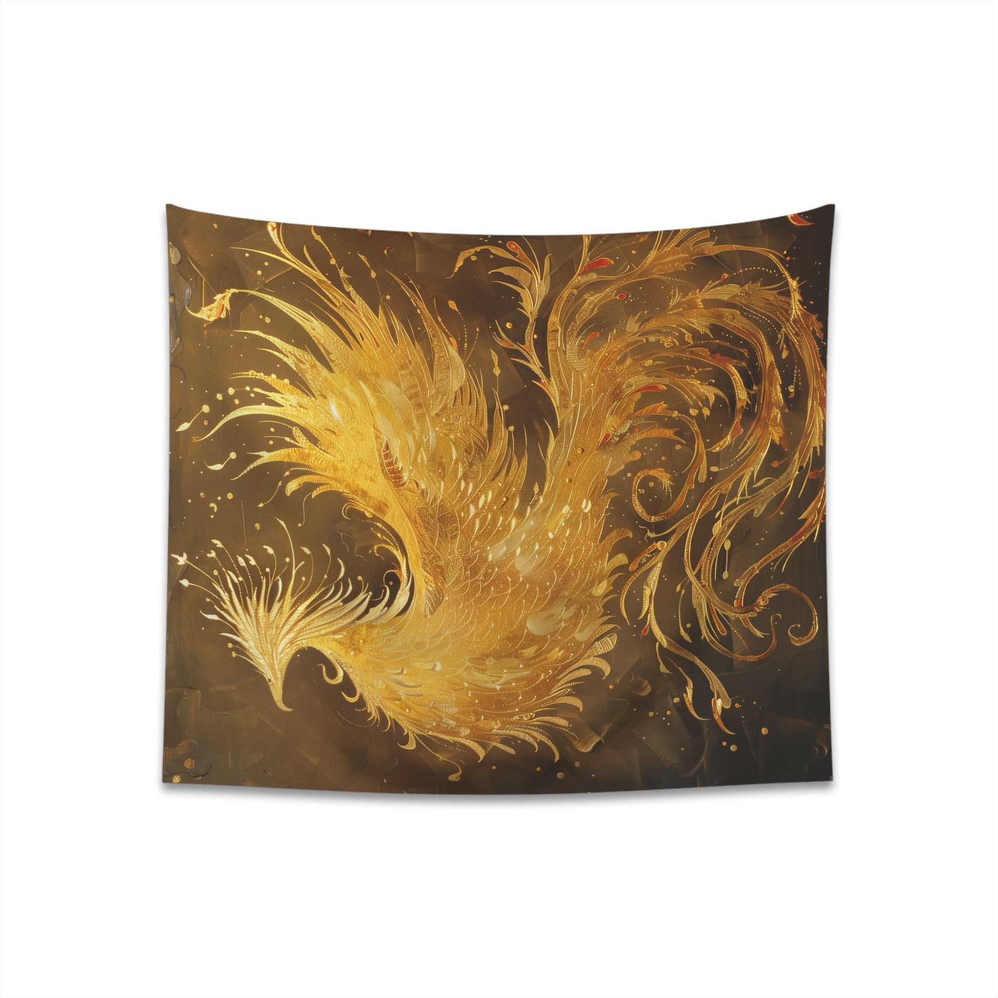 "Phoenix Fire Tapestry: Embrace Rebirth & Renewal - High-Quality, Stylish Gift | 34" x 40" or 57" x 57" Sizes | Shop Now!"