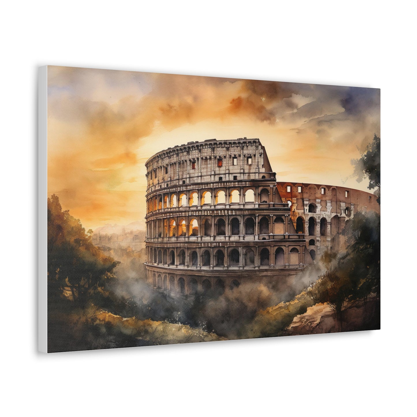 Sunset Colosseum Canvas Print