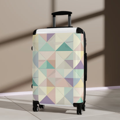 Chic Pastel Geometrics Suitcase Set