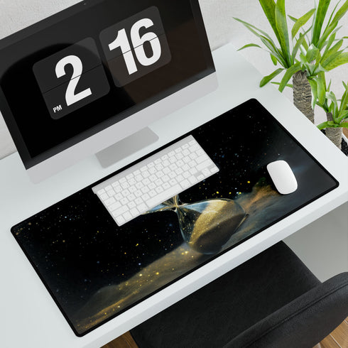 Cosmic Hourglass Leaking Stardust Fantasy XXL Extended Desk Mat - View 4 | Prints With Passion