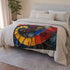 Shattered Stained Glass Forming Serpent Plush Fleece Throw Blanket