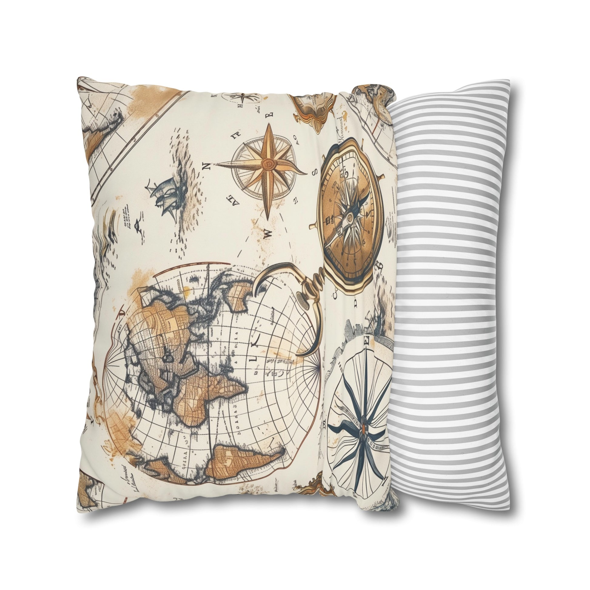 "Vintage Maps Pillowcase - Add charm to your space with antique maps pattern, perfect for explorers"