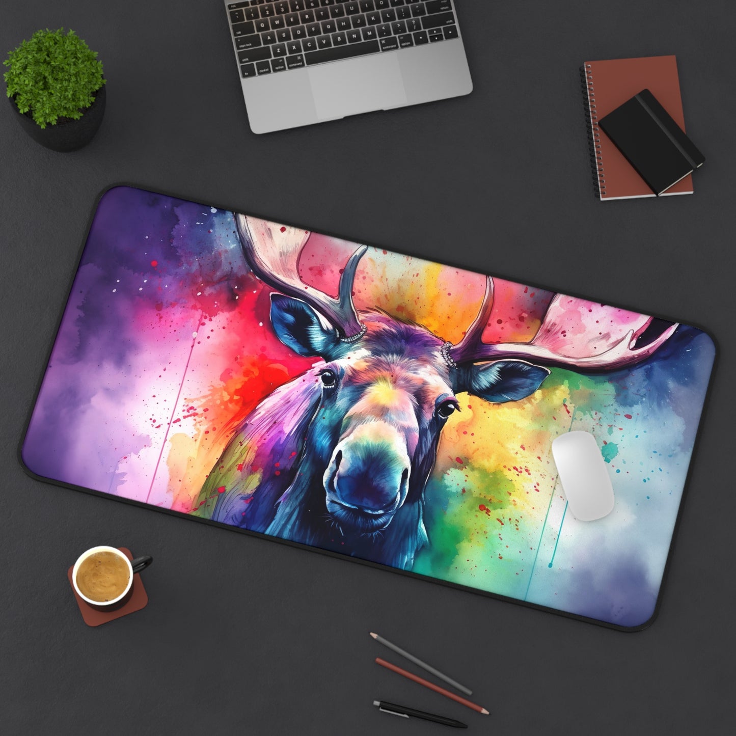 Majestic Moose Desk Mat | Desk Mat | Accessories, Back-to-School, Desk, Fall Bestsellers, Home & Living, Mouse pad, Mouse Pads, Mousepad, Seasonal Picks, Stationery, TikTok | Prints with Passion