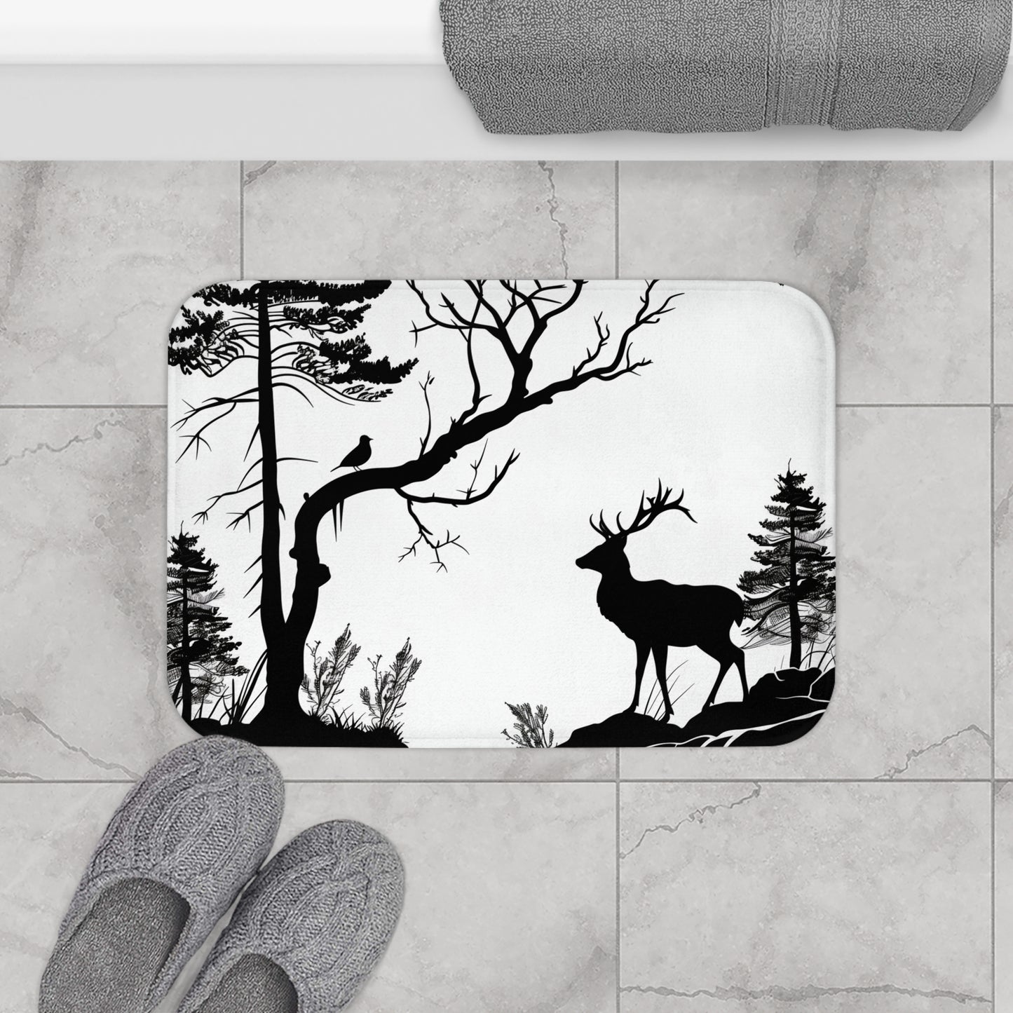 Silhouette Safari Bath Mat