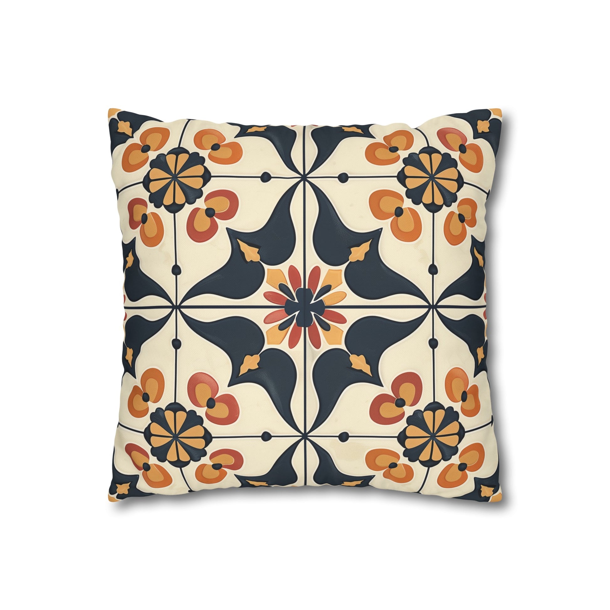 "Artisan Tiles Pillowcase Design - Elevate your decor with vibrant seamless pattern inspired by traditional tiles"