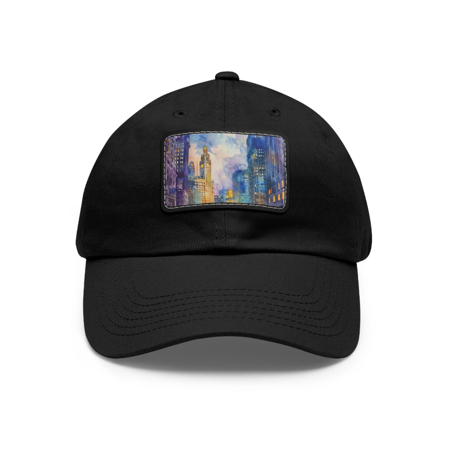 Chicago Skyline Watercolor Cap