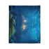 Sunken City Glowing through Coral Reef Plush Fleece Throw Blanket