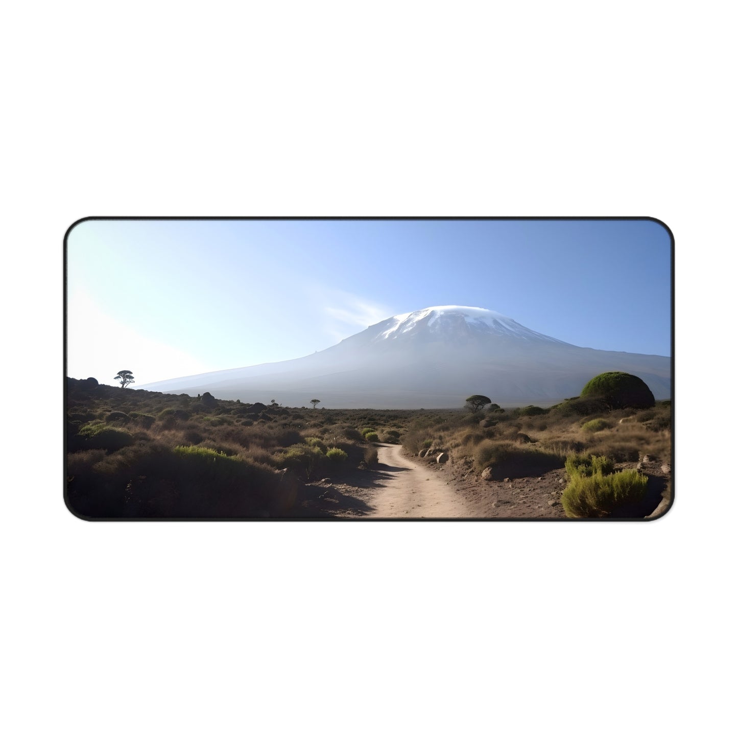 "Kilimanjaro Desk Mat - Inspiring Tanzania landscape design for your workspace"