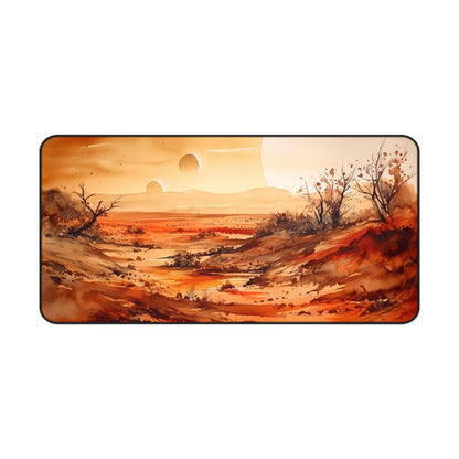 "Desert Oasis Desk Mat - Tranform your workspace with stunning desert landscape design, boost productivity"