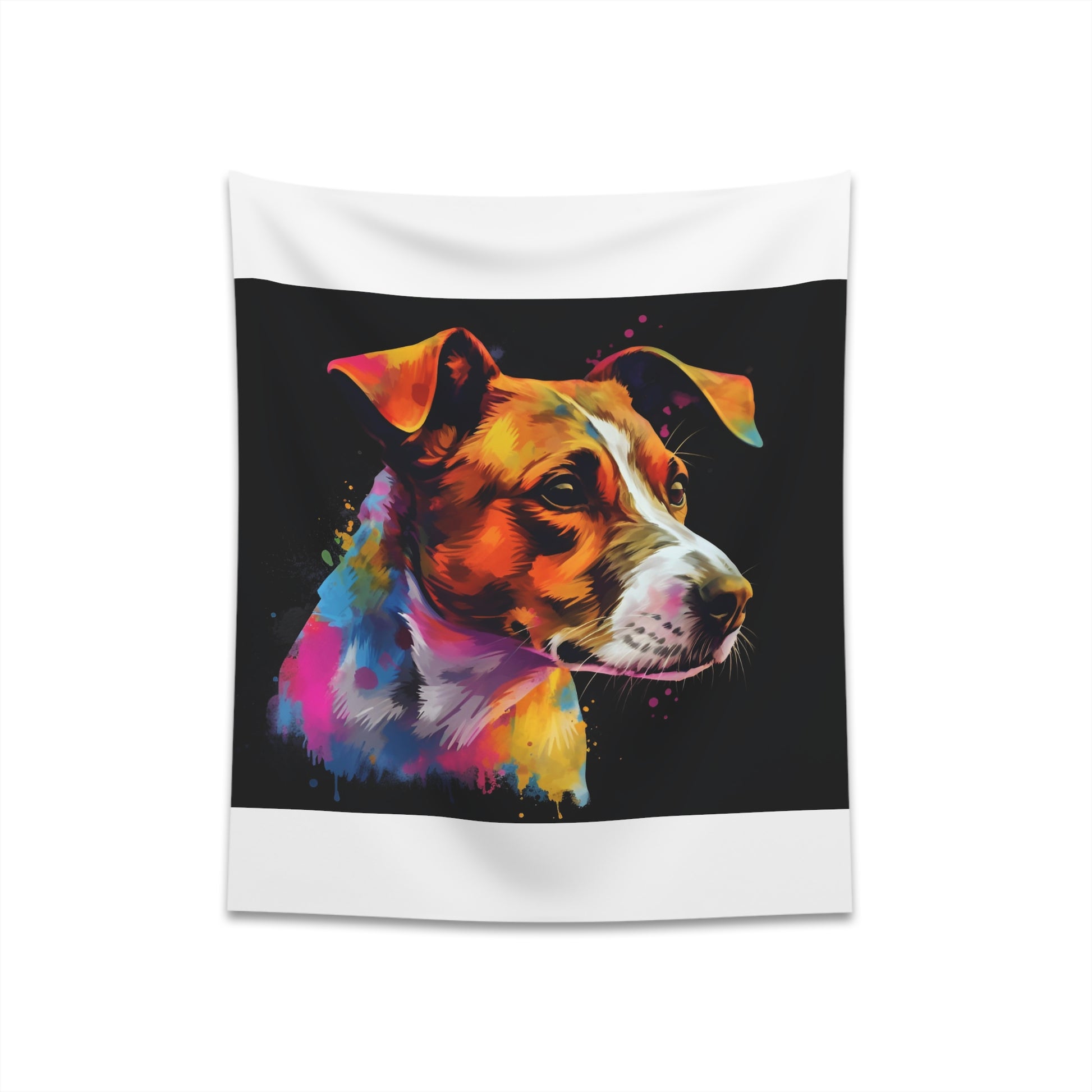 "Jack Russell Terrier Tapestry: Playful Energy Design, High-Quality Material, Perfect Gift - BenCPrints"