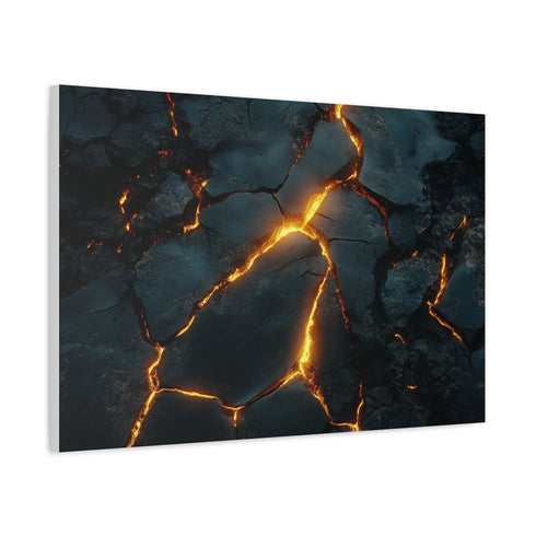 Cracked Earth with Glowing Veins — Canvas Wall Art — Product Detail View 6