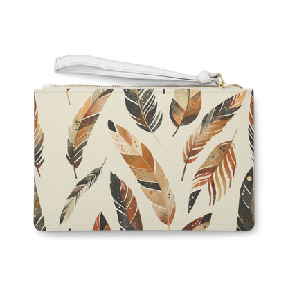 Boho Feathers Clutch Bag