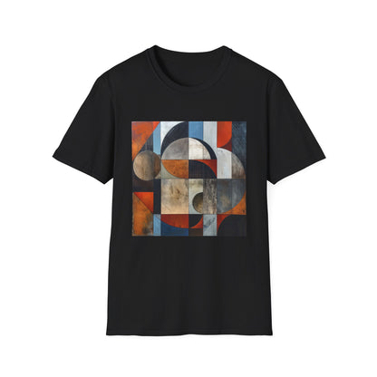 Abstract Shirt: Geometric Symphony: Interwoven Worlds T-Shirt