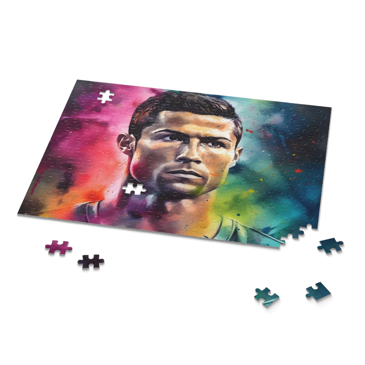 Ronaldo Watercolor Neon Puzzle