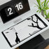 Woodland Deer & Pine Forest Silhouette — XL & XXL Desk Mat — 3mm Non-Slip Natural Rubber Base Detail