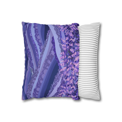 "Transform your bedroom with our Lavender Fields pillowcase, featuring a seamless pattern of vibrant lavender flowers for a peaceful and beautiful sleep."