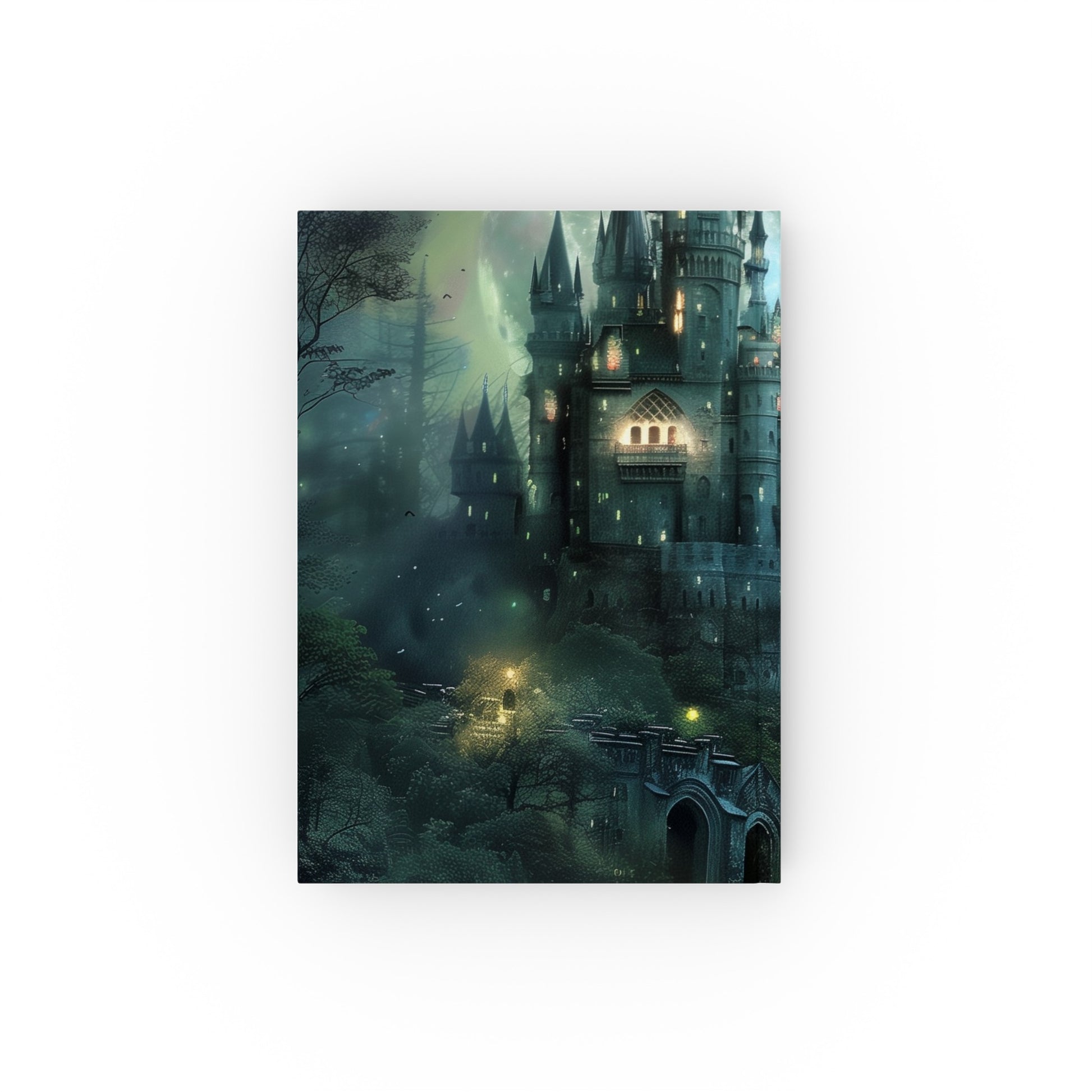 Moonlit Majesty: A Fantasy Castle Journal - Enchanting moonlit castle design, perfect for fairytales and epic quests. High-quality and versatile. Great gift option.