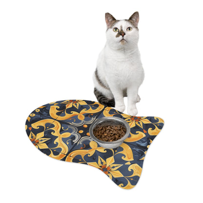 Artisan Tile Pet Feeding Mat: Chic & Functional Design