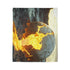 Crumbling Planet Leaking Golden Lava — Plush Fleece Throw Blanket — Product Detail View 7