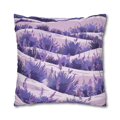 "Lavender Fields Pillowcase: Tranquil oasis with delicate lavender flower pattern for sweet dreams"