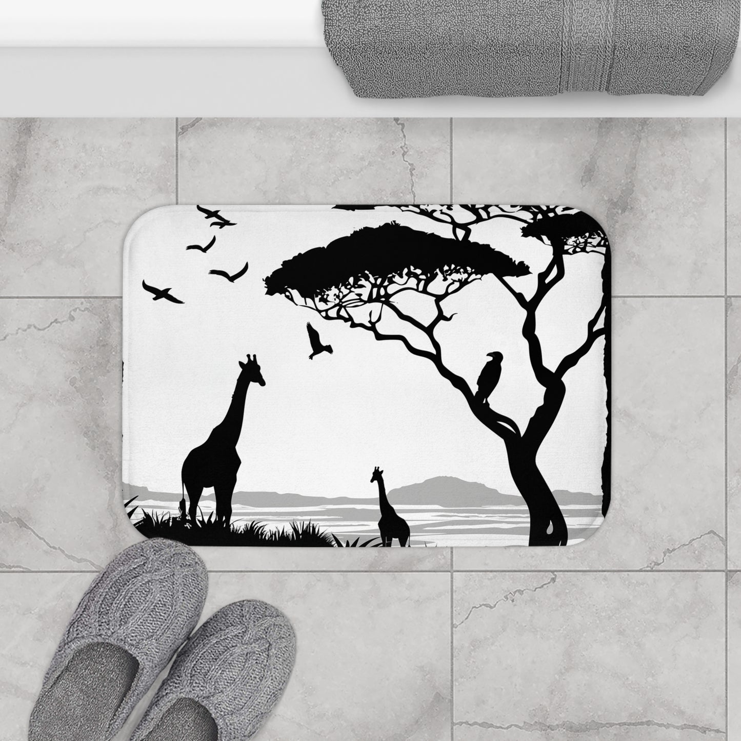 Wild Silhouette Bath Mat | Bath Mats | Bath, Bathroom, Home & Living, Indoor, Sublimation | Prints with Passion