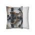Nautical Anchor — Faux Suede Cushion Cover — Soft Brushed Fabric Texture Close-Up