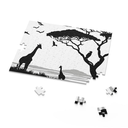 "Wildlife Silhouette Nature Jigsaw Puzzle for Relaxation and Mindfulness"