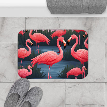 Flamingo Fever Bath Mat | Bath Mats | Bath, Bathroom, Home & Living, Indoor, Sublimation | Prints with Passion