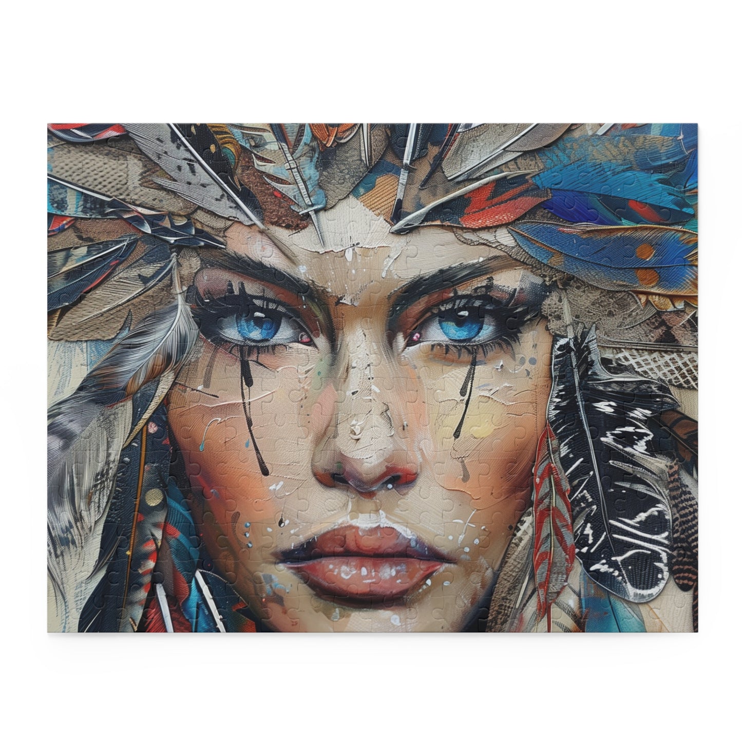 Bohemian Feathers Jigsaw Puzzle - Colorful and intricate jigsaw puzzle for artistic inspiration.