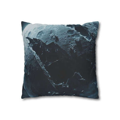 Shattered Moon Orbiting Ancient Relic (Edition II) — 40×40 Cushion Cover — Double-Sided Back & Concealed Zip Detail