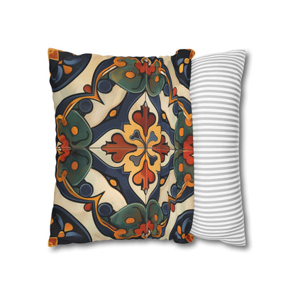 "Artisan Tiles pillowcase with seamless pattern, high-quality fabric for luxurious sleep space"