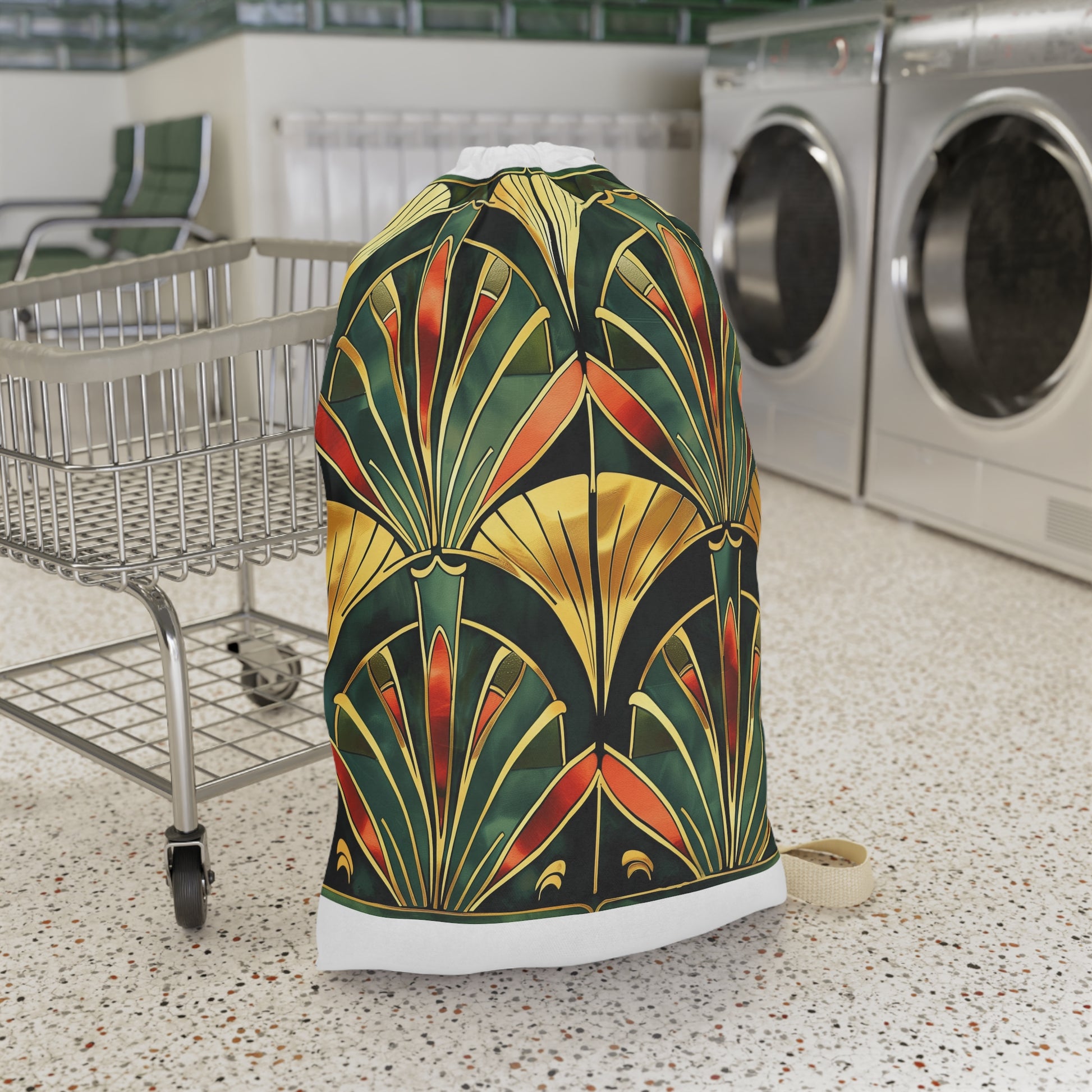 Stylish Art Deco Laundry Bag Collection with Abstract Patterns for Sophisticated Home Décor