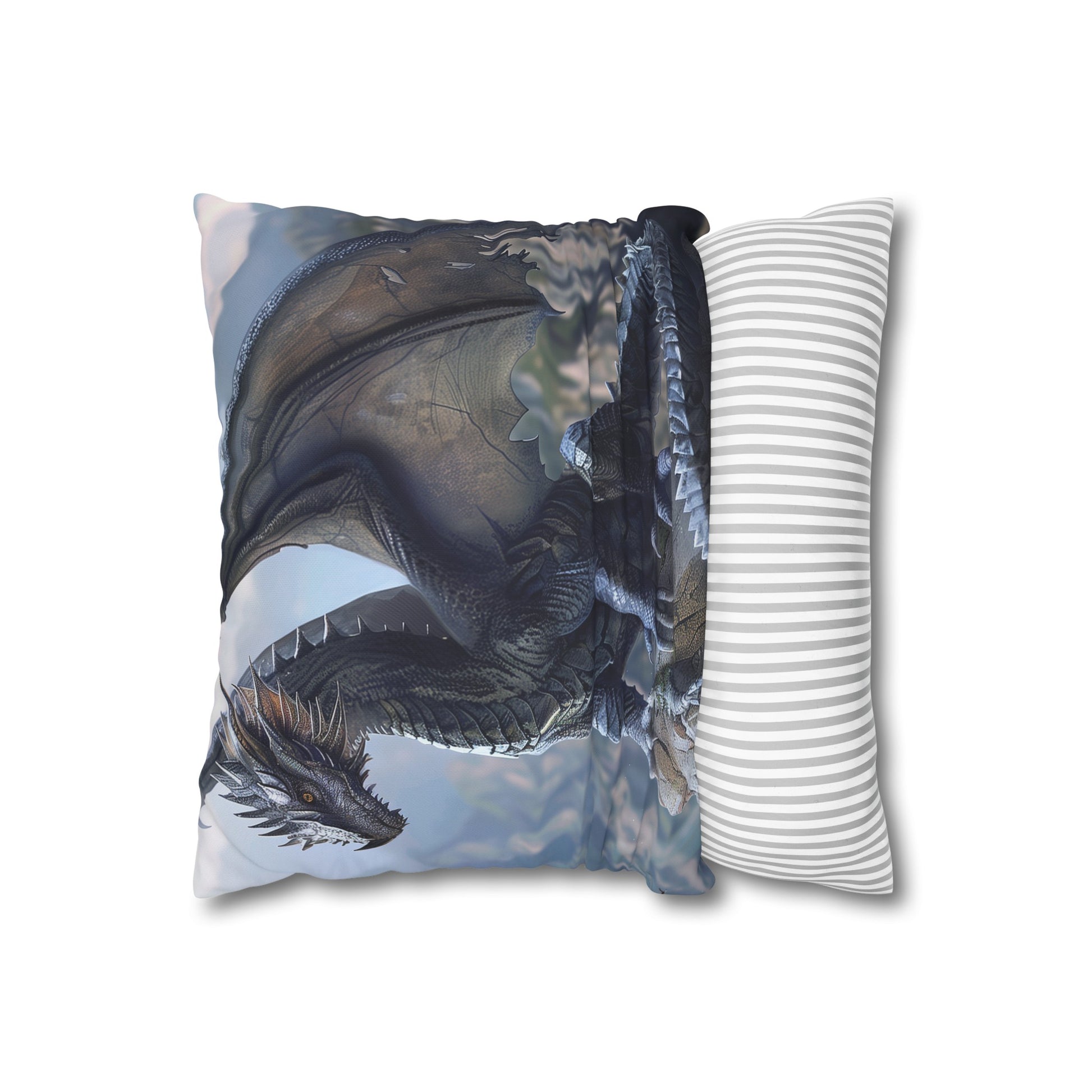 "Dragon Fire Pillowcase - High-quality, comfortable, and stylish pillowcase featuring a fearsome dragon. Perfect for all seasons. Makes a great gift. Shop now!"