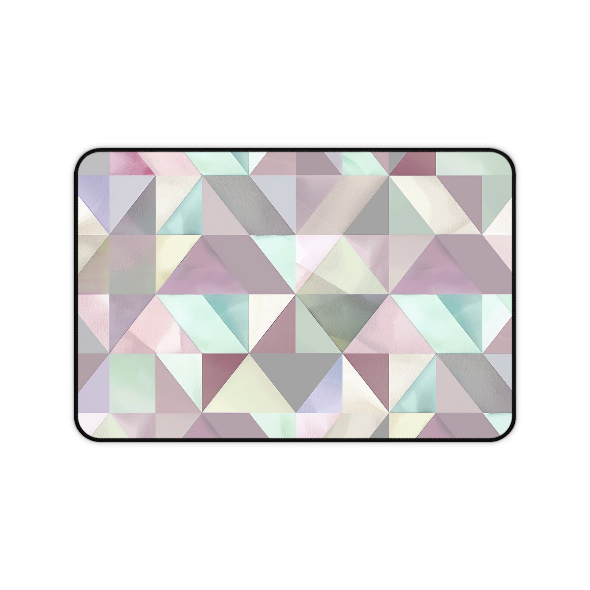 "Stylish Pastel Geometrics Desk Mat for Workspace Protection and Style"