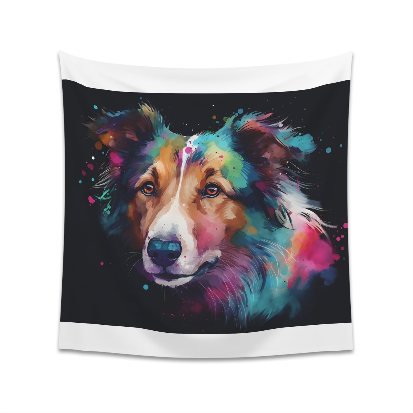 "Collie Charm Tapestry: Elegant and Loyalty-Inspired Dog Wall Art - Perfect Gift for Canine Lovers - High-Quality Material - Available in Various Sizes"