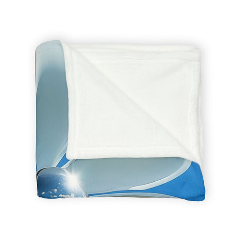 Wind Turbine Shaped Like Flower Petals — Plush Fleece Throw Blanket — Product Detail View 5