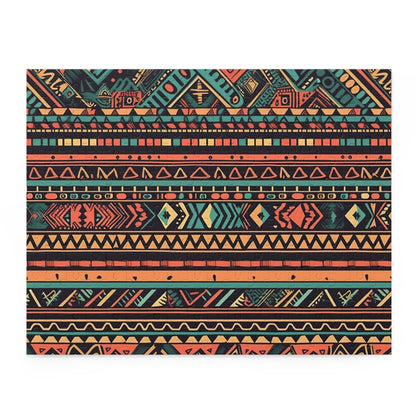 Vibrant Aztec Pattern Jigsaw Puzzle - Engaging Ancient Design for Puzzle Enthusiasts & History Buffs