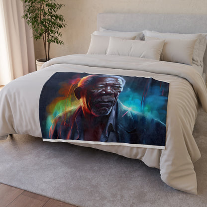 this blanket is a must-have for film enthusiasts and art lovers alike. Wrap yourself in luxury and style with our Freeman's Neon Wisdom blanket.