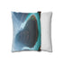 River Shaped Like a Dragons Tail — 40×40 Cushion Cover — Soft Brushed Fabric Texture Close-Up