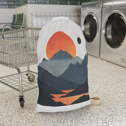 Serene mountain sunrise laundry bag for neat and easy organization in any space