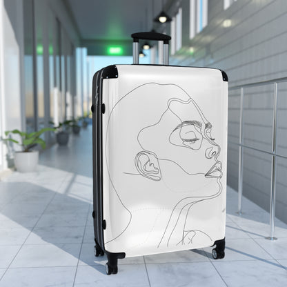 Chic Minimalist Face Suitcase Collection