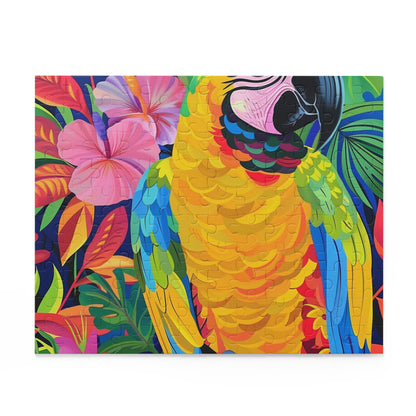 Vibrant Tropical Parrot Jigsaw Puzzle - Fun and Engaging for Bird Lovers