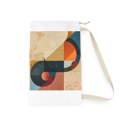 Abstract geometric shapes laundry bag - stylish and practical addition to your laundry routine. Add a pop of design to chores.