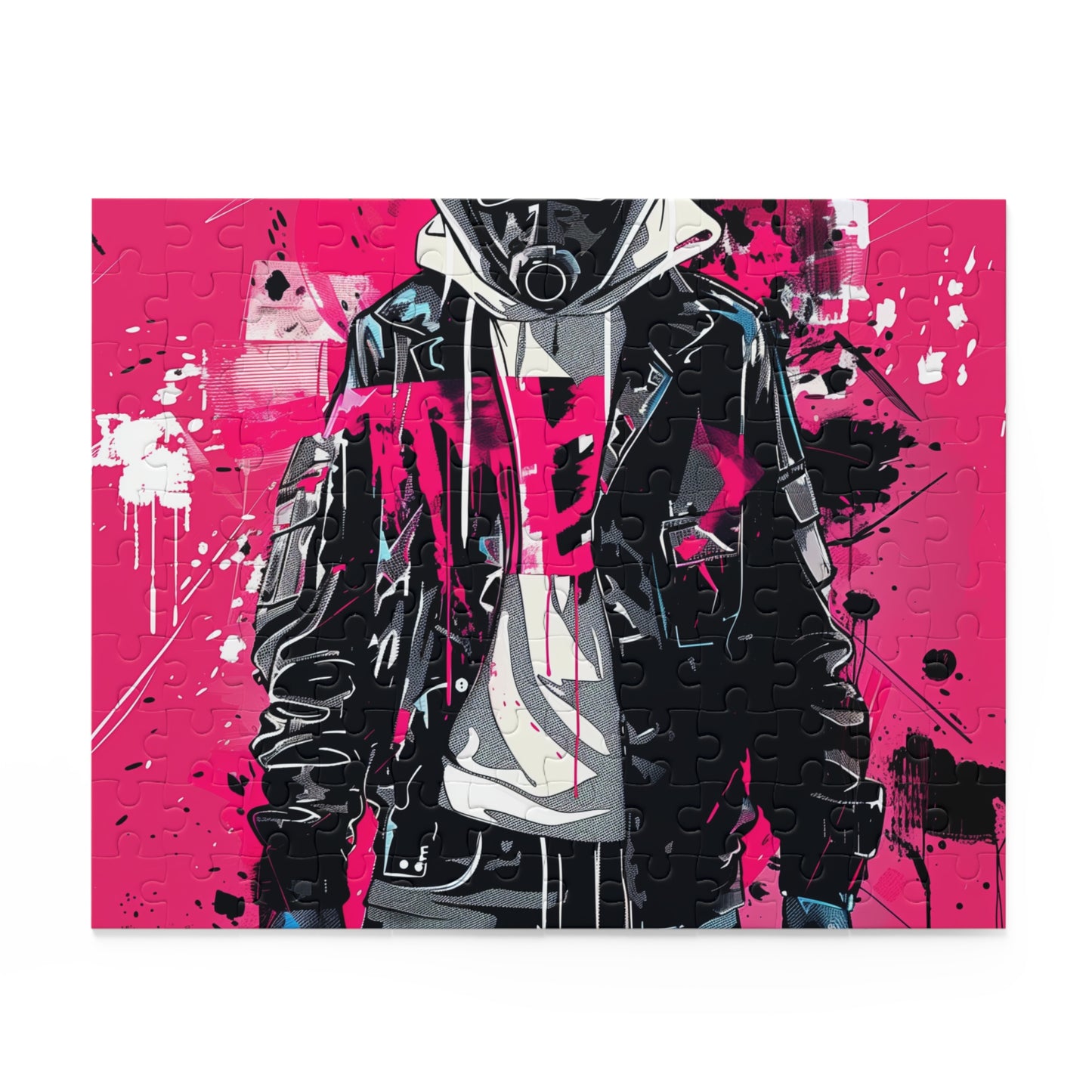 City Typography Puzzle - Vibrant and edgy streetwear urban typography jigsaw puzzle for design and urban culture fans.