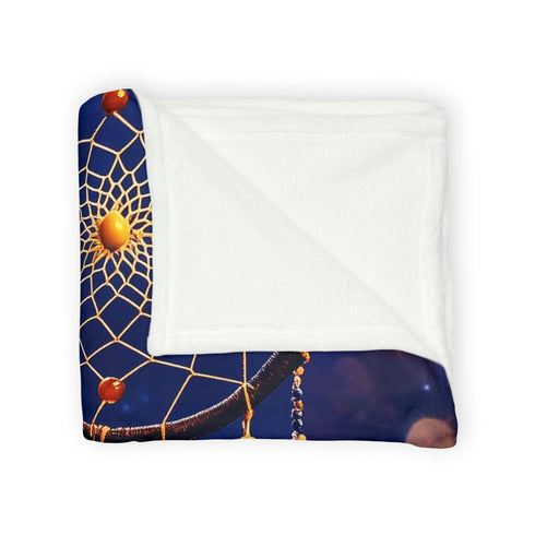 Dreamcatcher Suspended in Stars — Plush Fleece Throw Blanket — Product Detail View 5
