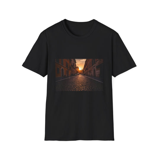 Golden Hour in the Eternal City | T-Shirt | Cotton, Crew neck, DTG, Men's Clothing, Neck Labels, Regular fit, T-shirts, Women's Clothing | Prints with Passion