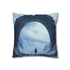 Portal Mirror Above Skyscrapers (Edition II) — 40×40 Cushion Cover — Double-Sided Back & Concealed Zip Detail
